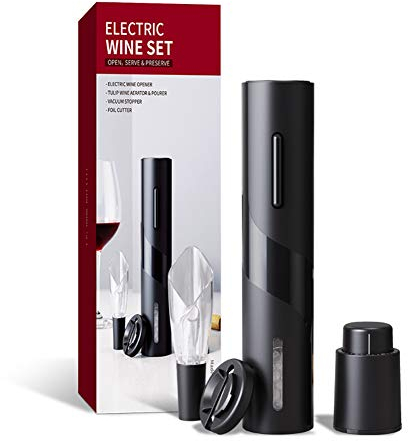 croselyu Electric Wine Corkscrew Wine Automatic Corkscrew Bar Kitchen Wine Tool Corkscrew Set Wireless Automatic Corkscrew Combination (style3,Dry cell)