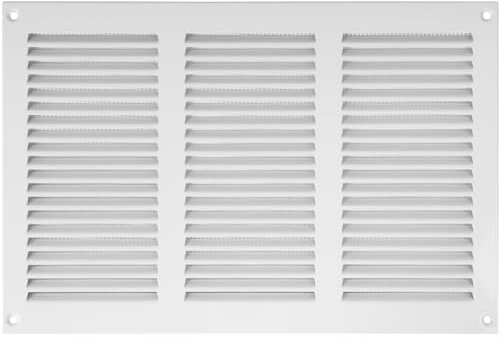 Vent Systems 300 x 200 mm - Bianca - Griglia di ritorno dell'aria in metallo con schermo di protezione dai parassiti integrato