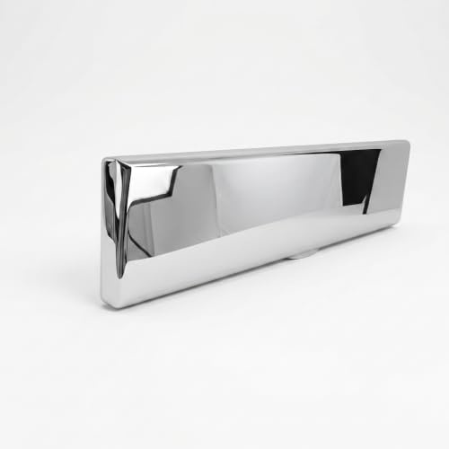UAP 12 Inch iPlate Letter Box with Anti-Vandal Flap & Brushes - Draught Proof, Post Box for Wooden & uPVC Doors (24-80mm) - Weather-Resistant, Secure Letterplate Design (Mirror Polished)