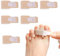 Gunwon 6 Pcs Hammer Toe Straightener, Toe Bandage for Separating Curled Toes,Hammer Toe Splints, Toe Cushioned Bandages for Correcting Hammer Toes, Broken Toes, Crooked Toes & Overlapping Toes