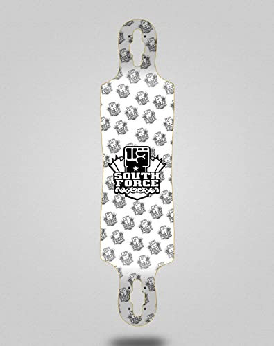 South Force Skateboard Longboard Deck 40 x 9 Drop NF White