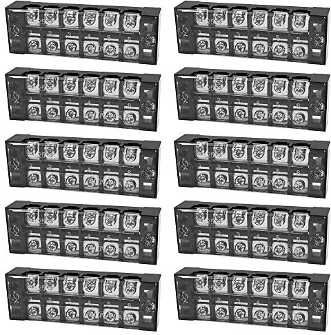 VOANZO Morsettiere elettriche 10PCS 6 Posizioni 600V 25A per Macchine per circuiti elettronici per elettrodomestici