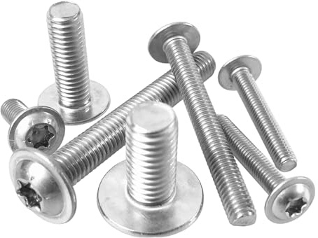 EHK Linsenkopfschrauben mit Flansch - Flachkopf TX-Antrieb Innensechsrund ISR ISO 7380-2 Edelstahl A2 V2A rostfrei / M6 x 16mm - 50 Stück