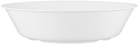 ADISERVE 6 ASSIETTES CREUSES en Plastique Incassable Ø 18 cm, Robustes, Assiettes pour Salade, Dessert, Camping, Bateau, Pique-nique.Passe au Lave-vaisselle et Micro-ondes (BLANC)