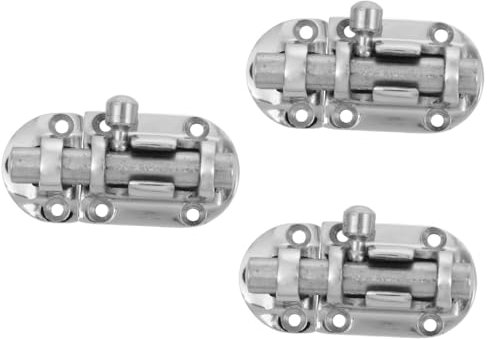 DOITOOL 3pezzi Serratura Scorrevole Inossidabile Per Porta e Finestra Latch Di Sicurezza Per Barche Installazione Facile Senza Trivellazione Design Unico Per Applicazioni Verticali e