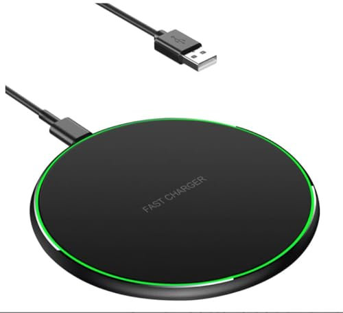 STECHNO Fast Wireless Charger Pad,Wireless Charging Station Compatible with iPhone 16 15 14 13 12 11 XS XR X 8, Compatible with Samsung Galaxy S25 S24 S23 S22 S21 S20 S10 S9 S8 S7, for all Qi Phones