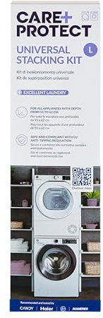 CARE+PROTECT Kit de Superposition Universel - Pour Superposer un Lave-Linge et Un Sèche-Linge - gain de Place - Grande Sécurité - Facile à Installer - Compatible Toutes Marques d'Eléctroménager
