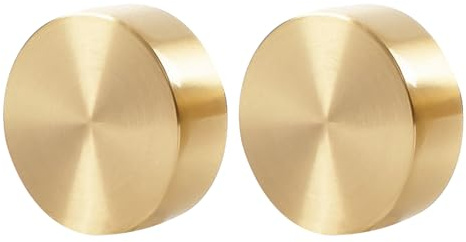 BORFUE 2pcs Paperweight Brass Round Block Paperweight Chinese Calligraphy Paperweight Brass Men's Tools Office Accessories Writing Supply Paperweights