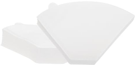 QUARKZMAN 200 pcs 4 Cône Café Filters, Dimension 103 Jetable Papier Percolateur Café Filtres Naturel Non Blanchi Bois Fibre,Adapté pour Pour Over Café Filtre Goutte-à-goutte Blanc