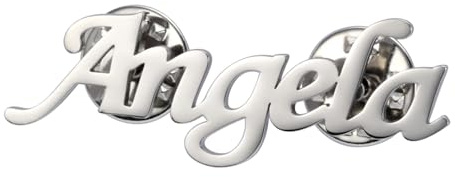 TEAMER Personalisierte Brosche mit Namen, personalisierbar, Edelstahl, Brosche mit Namensschild, Mode-Accessoires, Schmuck für Frauen und Männer