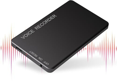 Vivaniir 120GB Registratore Vocale, 320 Ore di Registrazione Continua, Registrazione con un Solo Tocco, per Conferenze, Interviste, Lezioni, Apprendimento