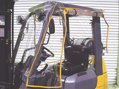 Genérico Cubierta Transparente Universal para Cabina de montacargas, Cubierta Resistente contra la Lluvia y el Parabrisas, Vinilo Impermeable para protección UV, Capacidad de hasta 13 000 Libras
