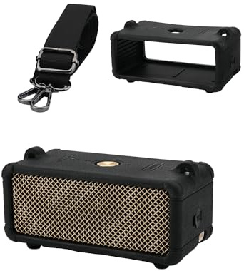 Silikon-Schutzhülle für Marshall Emberton III Bluetooth-Lautsprecher, rutschfest, stoßfest, tragbar, Schwarz