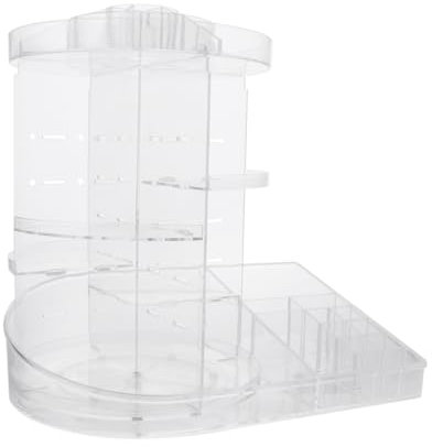 VICASKY Portarossetti Girevole in Acrilico Trasparente Organizzatore Rossetto Per Toeletta Cosmetici e