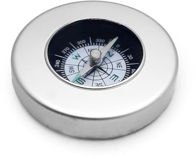 Bussola da Escursionismo 55mm con confezione in Metallo – Professionale, Compatta e Robusta – Ideale per Trekking, Campeggio, Sopravvivenza e Outdoor