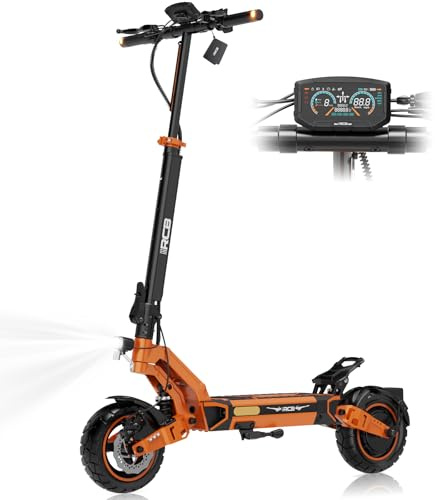 RCB D7/D7PRO(Ultra) E-Scooter, Elektroroller für Erwachsene mit Straßenzulassung (ABE), NFC/Blinker/APP, 26% Steigung 500W-Motor Spitze 1600,80-130KM, 20.8-27 Ah,10 Zoll selbstreparierende Gelreifen