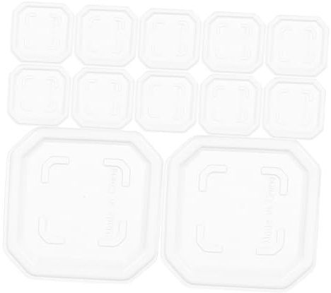Abaodam Sottovasi Quadrati per Piante Grasse 50 Pezzi in Plastica Resistente, Piatti d'Acqua da Giardino Scanalature Drenanti, Sottovaso per Vasi di Fiori Piccoli per Giardinaggio e Bonsai