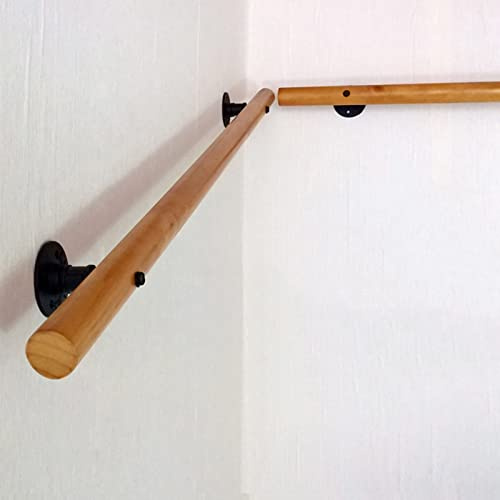 Trä Räcke För Trappa, Trätrappa Räcke Banister Väggmonterad Hem Villa Loft Äldre Räcke Korridor Stöd Stang Barngård Räcke/8Ft/240Cm