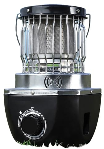 Mini Portable Gas Heater & Stove, Dual-Use Outdoor Card Heating Stove for Camping Backpacking Picnic(Black)