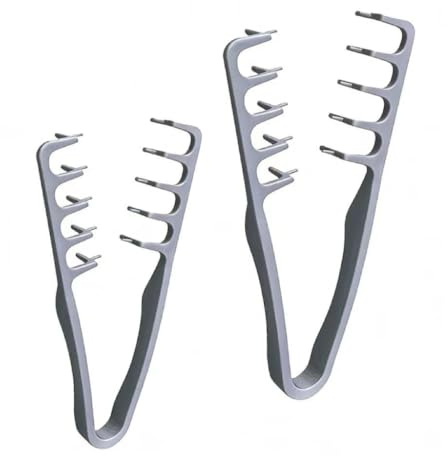 YEDPGUE 2 stycken kam med grå textur, 10,5 cm lockkam, för alla hårtyper, lätt att rengöra och använda, värmebeständig, bärbar, perfekt för lockigt hår