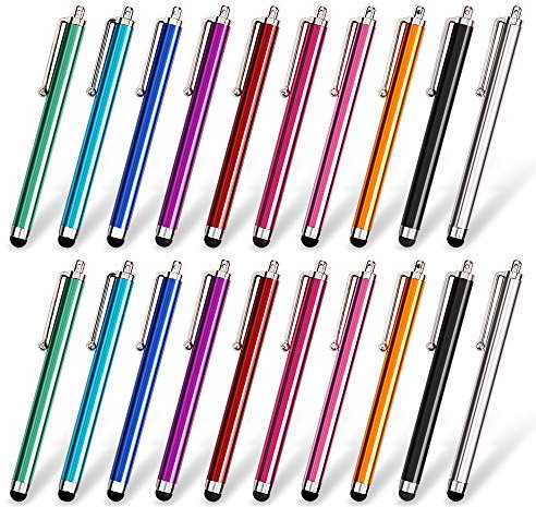 homEdge Universal Capacitive Touchscreen Stylus Pen Kompatibel mit iPad, iPhone, Samsung, Kindle Touch, Kompatibel mit allen kapazitiven Touchscreen-Geräten 10 Farben 20er Pack