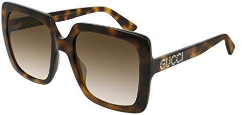 Gucci GG0418S Havana/Brown Shaded 54/20/140 Damen Sonnenbrillen