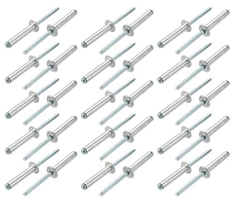 sourcing map 30Stk.Aluminum/Stahl Offenes Ende Blind Nieten 6mm x 30mm