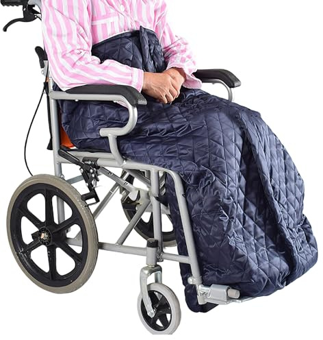 CHOYTONG Winter Wheelchair Blanket for Elderly Disabled - Waterproof Fleece Lined Warming Leg Wrap Cover 130cm Length