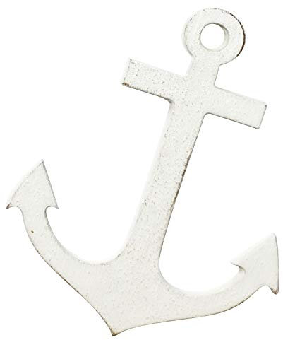 12 Stk Holzanker weiss 6cm Holz-Anker Dekoobjekt martime Dekoration Hochzeitsdeko Holz Anker Wood ancor Maritime weißer Anker weiße Deko Nautika Nautica Dekoanker