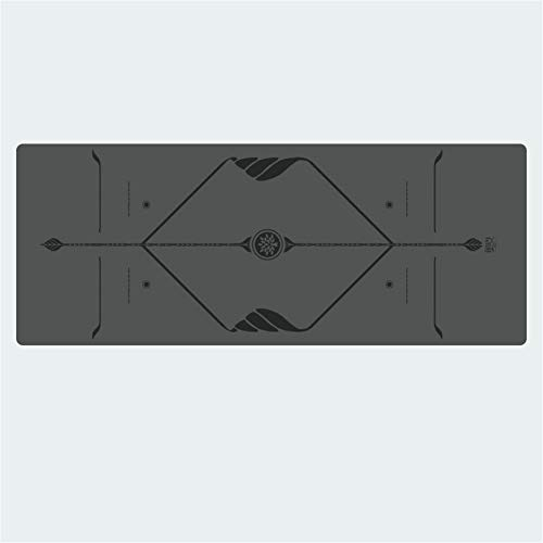 PU Naturkautschuk Yoga-Matte Hersteller Customized Body Line Sweat-absorbierende Anti-Rutsch-Matte Lokale Fitness Mat Männer Und Frauen Yoga Studio (Dunkelgraues Schwarz)