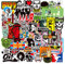 RGBEE Rock Band Punk Aufkleber 100 Stücke, Wasserfeste Vinyl Sticker Set für Laptop, Koffer, Helm, Motorrad, Skateboard, Snowboard, Auto, Fahrrad, Computer, Trend Aufkleber Decals