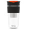 SoleCup. Travel Mug Loose Tea Infuser - Detachable Tea Strainer with Spill Proof Lid - 18oz/530ml BPA-Free Reusable Glass Travel Coffee Cup with Silicone Band (Black, 530ml / 18oz)