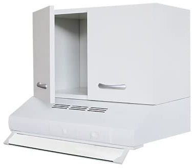 Arredobagno e Cucine Mueble armario colgante 60 para campana extractora (no incluida), 2 puertas, asas cromadas