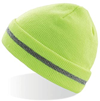 Mivaro Herren Warnschutz-Mütze Beanie reflektierend