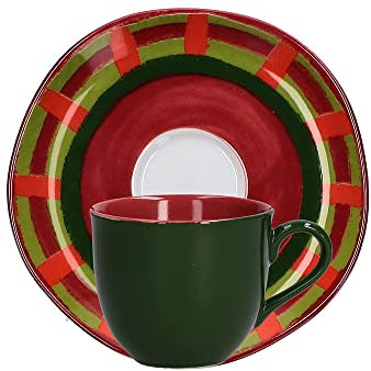 Thun Rose & Tulipani - Tazzina caffè con piattino Verde Cozy Cottage