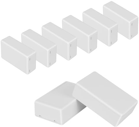 HoHaing Project Box 8 Pieces Electrical Box Small Junction Box ABS Plastic Enclosure Power Electronic Case White 3.15 x 1.97 x 1.02(80 x 50x 26mm)