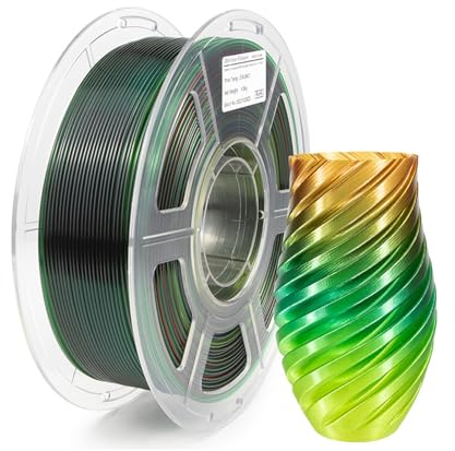3D Drucker Filament Petg 1,75 Mm Clear Rainbow Transparentes Zweifarbiges PETG-Filament Mit Farbverlaufsänderung Maßgenauigkeit +/- 0,02 Mm Für Alle FDM 1,75 Mm 3D-Drucker 1 Kg