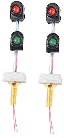 TEHAUX 4stücke Miniatur Verkehrsampel Modell Dekorative Miniatur Lampe Für Sandtisch-dioramen Hochwertiges Edelstahl Für Architekturmodelle Und Microlandschaften