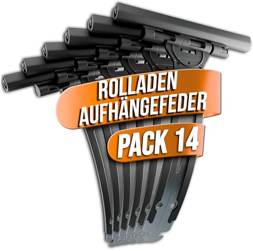 14x Flejes Persiana Enrollables – Repuestos Compatibles con Persianas PVC Aluminio y Plástico – Accesorios para Persianas Enrollador – Fleje Acero Resistente – Enganche Persiana Universal (14)