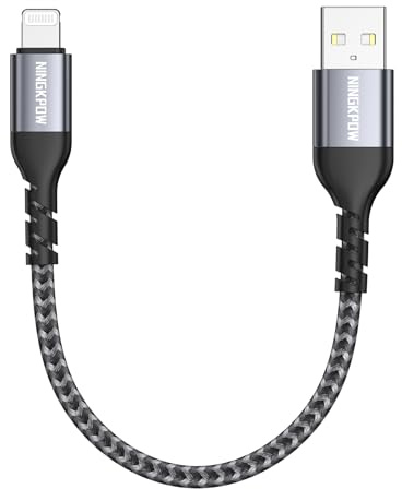 NINGKPOW iPhone Ladekabel iPhone Kabel Kurz 15CM [MFi-Zertifiziert] Schnellladekabel iPhone Nylon Lightning Kabel USB Ladekabel für iPhone 14 13 12 11 Pro Max Mini XR XS X 8 7 6 6s Plus 5 SE 2020