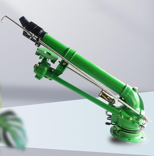Aspersor de riego agrícola, aspersor de riego agrícola de gran área de 360° con boquilla de repuesto de 18 mm/20 mm/22 mm, diámetro de rango 40-100 m, presión ajustable 4-8 bar