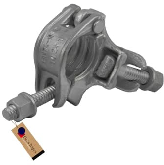 GeZu Impex Accoppiatore ad Angolo Retto 48 x 48 mm Set di 16 Morsetti per Ponteggio Zincati a Caldo Raccordo per Tubi da Ponteggio