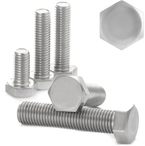 50 Stück Sechskantschrauben M8x50 Edelstahl A2 DIN 933 / ISO 4017 Vollgewinde Maschinenschrauben WIBTEC®
