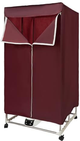 Asciugatrice a condensazione Armadio per pneumatici 1200-1500 W telecomando pieghevole adatto per casa vacanze e uso in condizioni di tempo umido (rosso vinaccia)