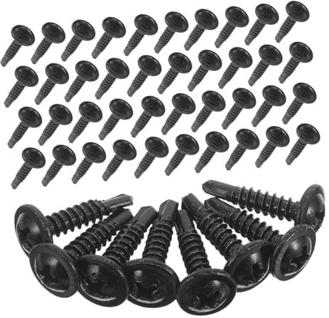 Alipis 460piezas Tornillos Autorroscantes De Milano Uds Cabeza Plana Acero Inoxidable Negro Endurecido Sin Necesidad De Taladro Para Montaje Muebles De Cocina y Escritorio