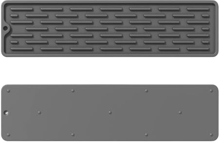 Kitchen Sink Splash Guard, 80x5.5cm Silicone Sink Protector Mat, Non-Slip Faucet Mat for Kitchen Sink, Stone Sink Mat for Water Splash Protection, Keep Countertops Dry and Clean