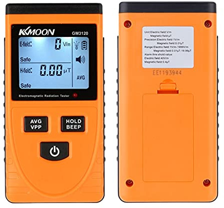 Contatore Geiger, Digitale LCD. Rilevatore di radiazioni elettromagnetiche portatile EMF Strumento Dosimeter Tool Geiger Cunter for il telefono(Oranje)