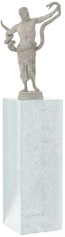StarK Dekosäule Iced Arcylglass, Sockel (S = 20x20x70cm Hoch) Blumensäule,Podest Deko,Säule [belastbar bis 30kg] Dekoständer