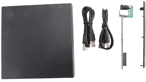 FEETER 12.7mm External DVD Enclosure USB 2.0 External DVD/CD-ROM Case for Laptop Desktop PC Optical Disk Drive to