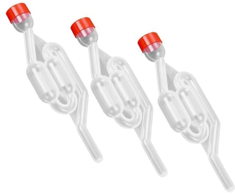 3 Pcs Fermentation Airlocks with Silicone Bungs Food Grade for Home Brewing